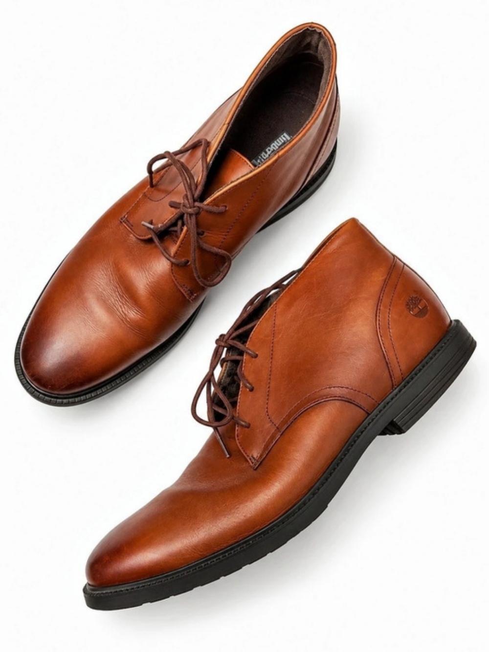 Timberland Size 11 Bradstreet Ultra Chukka Leather Chukka Boots Brown